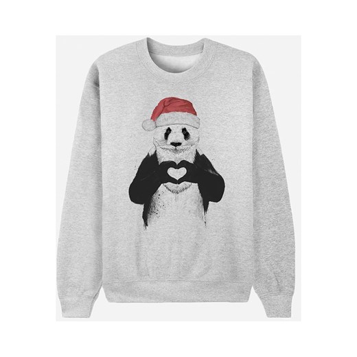 WOOOP Bluza &quot;Santa Panda&quot; w kolorze szarym ze sklepu Limango Polska w kategorii Bluzy damskie - zdjęcie 167405566