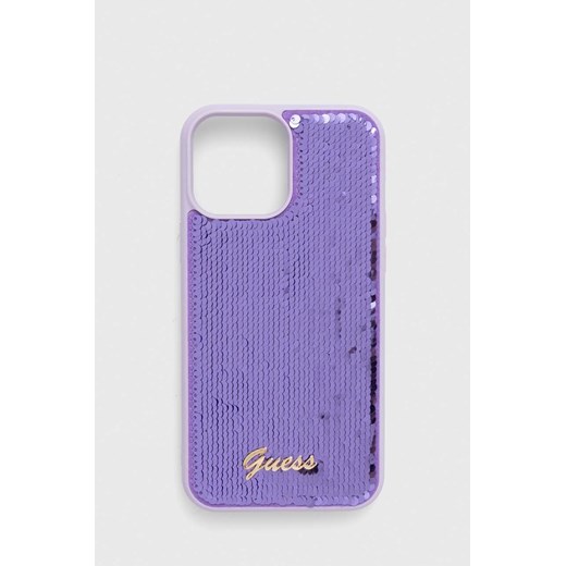 Guess etui na telefon iPhone 13 Pro Max 6.7&quot; kolor fioletowy Guess ONE ANSWEAR.com