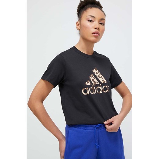 adidas t-shirt bawełniany damski kolor czarny XL ANSWEAR.com