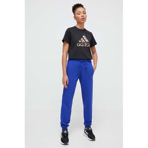 adidas t-shirt bawełniany damski kolor czarny S ANSWEAR.com