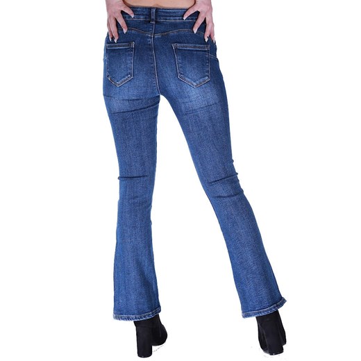 Jeansowe niebieskie spodnie damskie dzwony M'Sara /H UB727 L600/ M Pantofelek24.pl Jacek Włodarczyk
