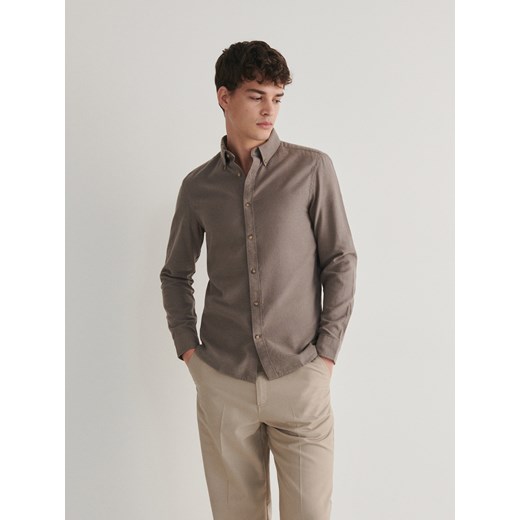 Reserved - Koszula slim fit - brązowy Reserved M Reserved