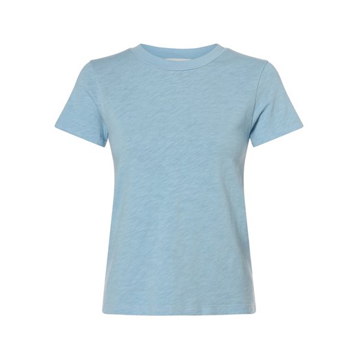 american vintage T-shirt damski Kobiety Bawełna jasnoniebieski marmurkowy ze sklepu vangraaf w kategorii Bluzki damskie - zdjęcie 167425045