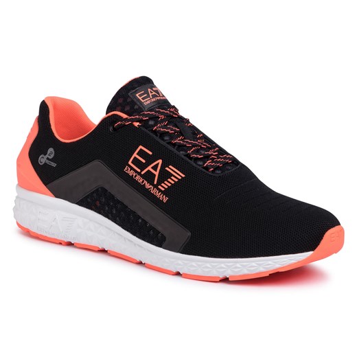 Sneakersy EA7 Emporio Armani X8X053 XK044 M538 Black/Orange Fluo 42 okazja eobuwie.pl