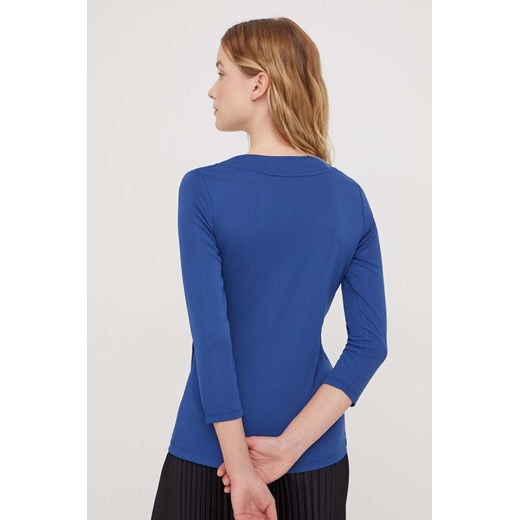 Lauren Ralph Lauren bluzka damska kolor niebieski gładka S ANSWEAR.com