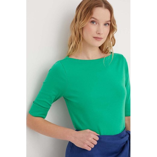 Lauren Ralph Lauren t-shirt damski kolor zielony L ANSWEAR.com