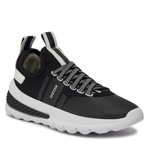 Buty sportowe dziecięce czarne Geox wiązane