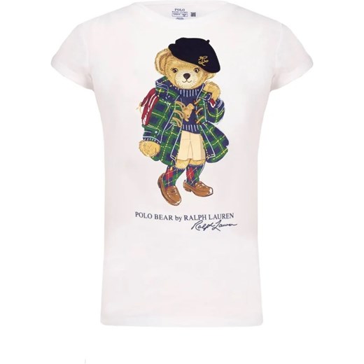 POLO RALPH LAUREN T-shirt SSBEARCN-KNIT SHIRTS | Regular Fit ze sklepu Gomez Fashion Store w kategorii Bluzki dziewczęce - zdjęcie 167438007