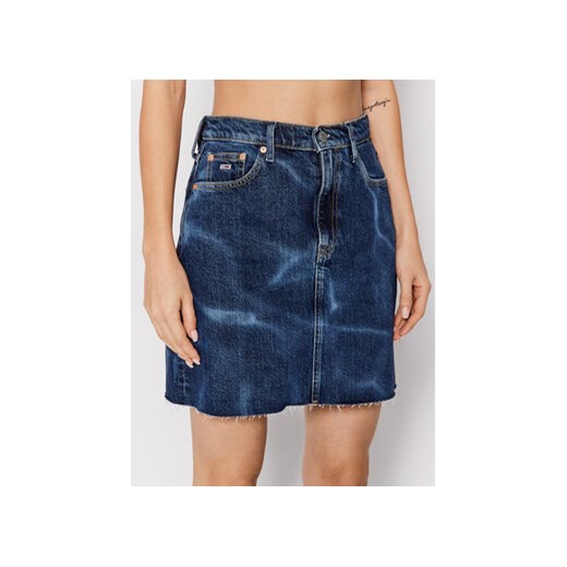Tommy Jeans Spódnica jeansowa Skirt DW0DW11454 Granatowy Regular Fit Tommy Jeans 28 MODIVO wyprzedaż