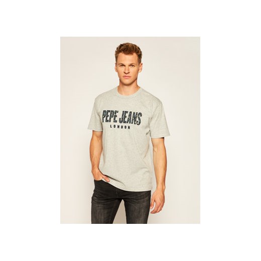 Pepe Jeans T-Shirt Salvador PM507273 Szary Relaxed Fit Pepe Jeans S MODIVO wyprzedaż