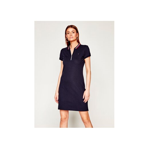 Tommy Hilfiger Sukienka codzienna Aurora WW0WW27855 Granatowy Slim Fit Tommy Hilfiger M wyprzedaż MODIVO