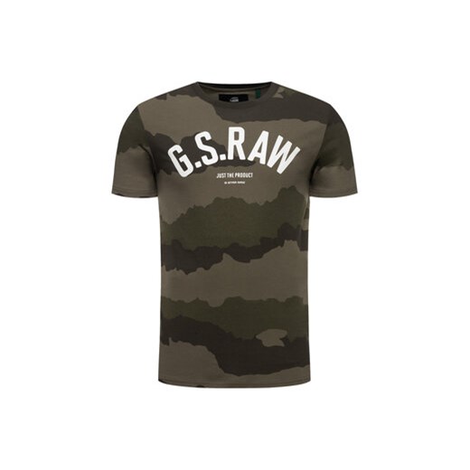 G-Star Raw T-Shirt D15247-B719-A695 Zielony Regular Fit M MODIVO wyprzedaż