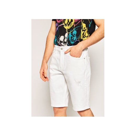 Calvin Klein Jeans Szorty jeansowe Denim J30J314643 Biały Regular Fit 32 MODIVO