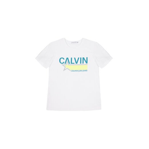 Calvin Klein Jeans T-Shirt IB0IB00210 Biały Regular Fit 8 wyprzedaż MODIVO