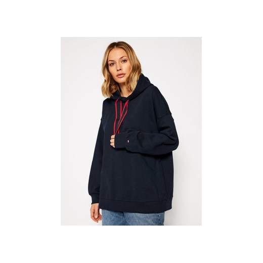 Tommy Hilfiger Bluza Relaxed Varsity Hoodie Ls WW0WW29242 Granatowy Relaxed Fit Tommy Hilfiger XS okazja MODIVO