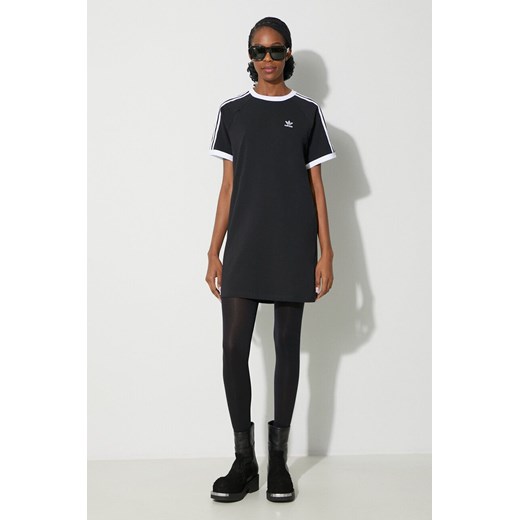 Sukienka czarna Adidas Originals mini oversize'owa