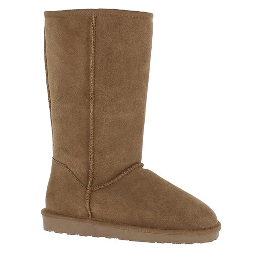 Gooce Skórzane kozaki zimowe &quot;Elidir&quot; w kolorze jasnobrązowym ze sklepu Limango Polska w kategorii Śniegowce damskie - zdjęcie 167453259