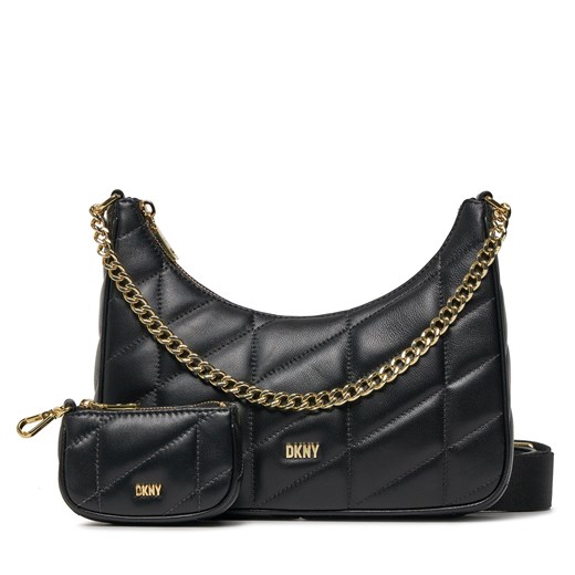 Torebka DKNY Betty R34EBB22 Blk/Gold ze sklepu eobuwie.pl w kategorii Listonoszki - zdjęcie 167454938