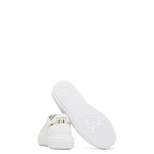 Buty sportowe damskie białe Pinko sneakersy na platformie z tworzywa sztucznego 