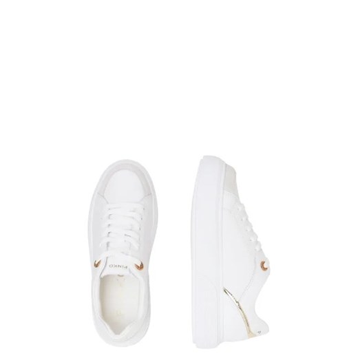 Buty sportowe damskie białe Pinko sneakersy z tworzywa sztucznego sznurowane 