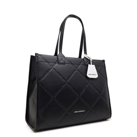 Shopper bag Karl Lagerfeld na ramię matowa mieszcząca a6 