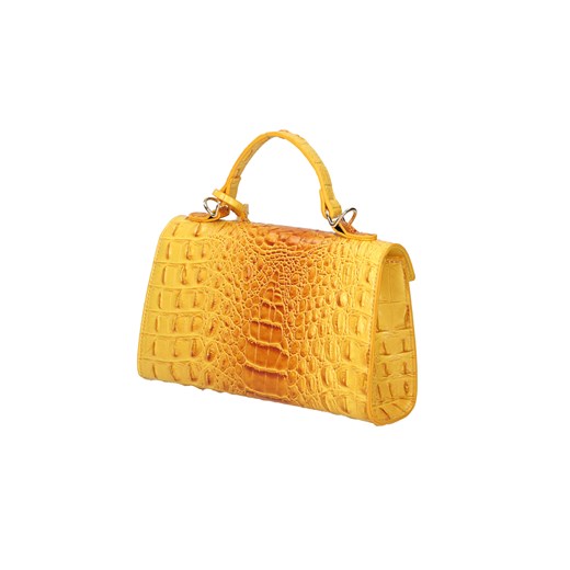 Żółty mini kuferek Nobo z motywem skóry krokodyla Nobo One size promocyjna cena NOBOBAGS.COM