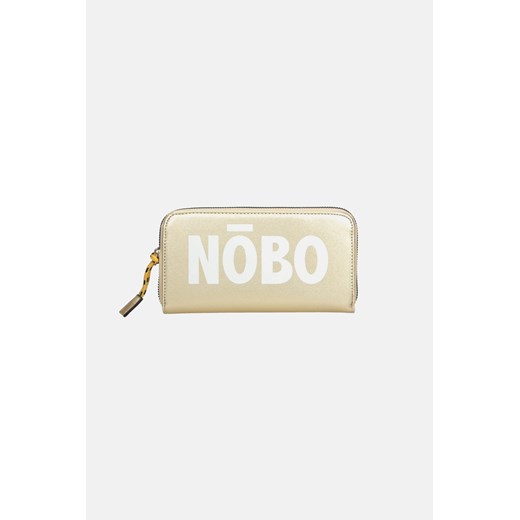 Duży złoty portfel Nobo z białym logo Nobo One size NOBOBAGS.COM okazja