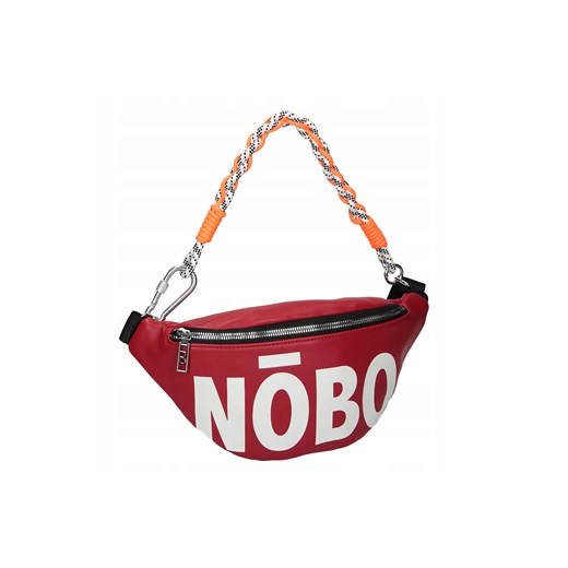 Czerwona nerka Nobo z dużym logowanym nadrukiem Nobo One size wyprzedaż NOBOBAGS.COM