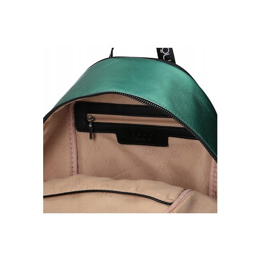 Zielony pikowany plecak Nobo z logowanymi paskami Nobo One size wyprzedaż NOBOBAGS.COM