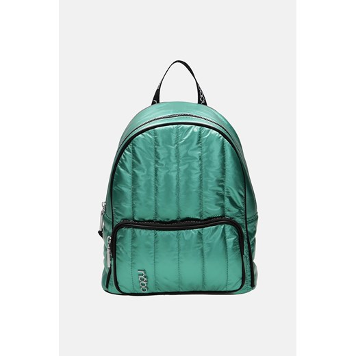 Zielony pikowany plecak Nobo z logowanymi paskami Nobo One size wyprzedaż NOBOBAGS.COM