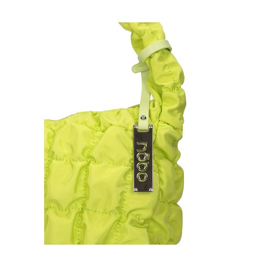 Nylonowa pikowana torebka na ramię Nobo limonkowa Nobo One size NOBOBAGS.COM okazja