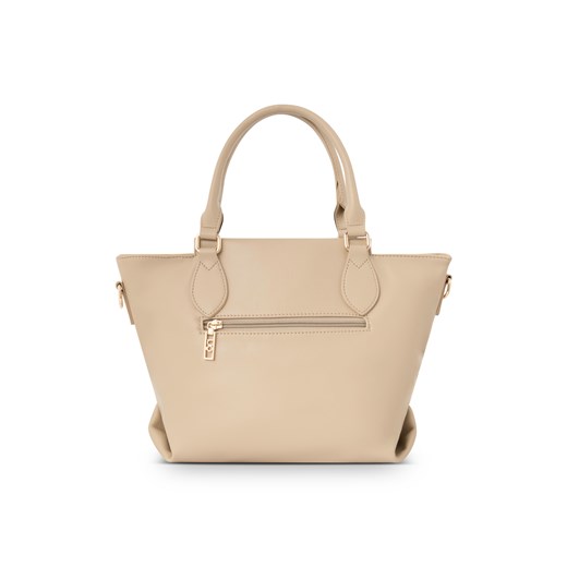Torebka do ręki Nobo z imitacją zamszu beżowa Nobo One size wyprzedaż NOBOBAGS.COM