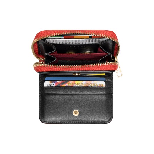 Mały skórzany portfel Nobo czerwony Nobo One size promocyjna cena NOBOBAGS.COM