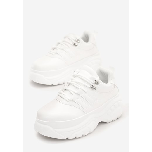 Białe Sneakersy na Platformie Show Me Renee 40 okazja renee.pl