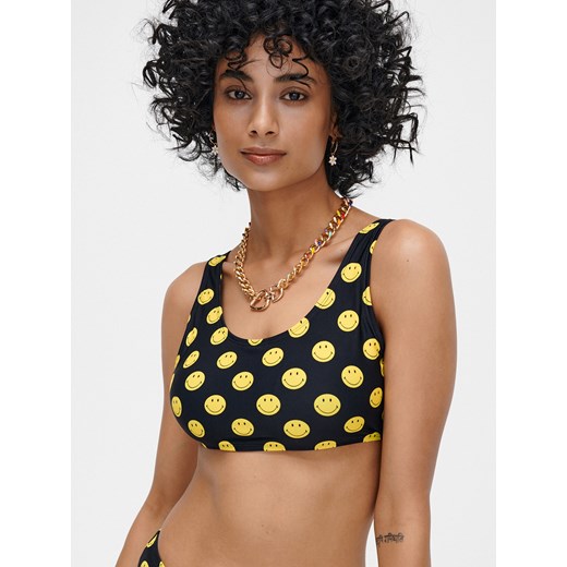 Cropp - Dwuczęściowy strój kąpielowy Smiley® - czarny Cropp XS okazja Cropp