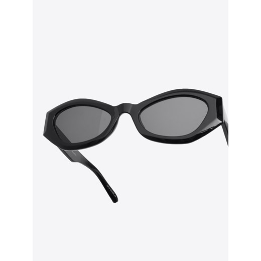 Cropp - Czarne okulary przeciwsloneczne cat eye - czarny Cropp Uniwersalny okazyjna cena Cropp