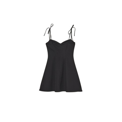 Cropp - Czarna sukienka mini z wiązanymi ramiączkami - czarny Cropp S wyprzedaż Cropp