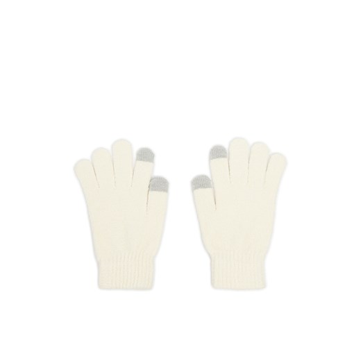 Cropp - Kremowe rękawiczki z funkcją Touchscreen - kremowy Cropp Uniwersalny Cropp okazyjna cena
