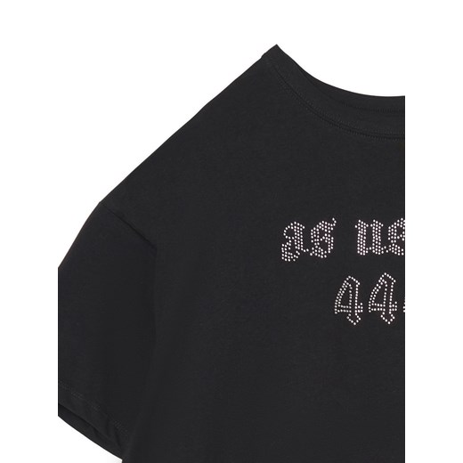 Cropp - Czarny t-shirt z cyrkoniami - czarny Cropp S Cropp