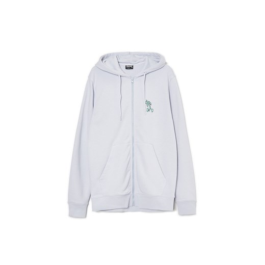 Cropp - Biała rozpinana bluza - błękitny Cropp S wyprzedaż Cropp