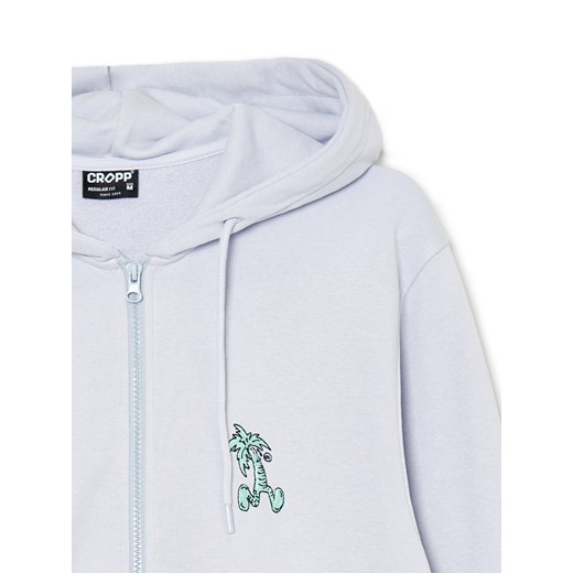 Cropp - Biała rozpinana bluza - błękitny Cropp XS wyprzedaż Cropp