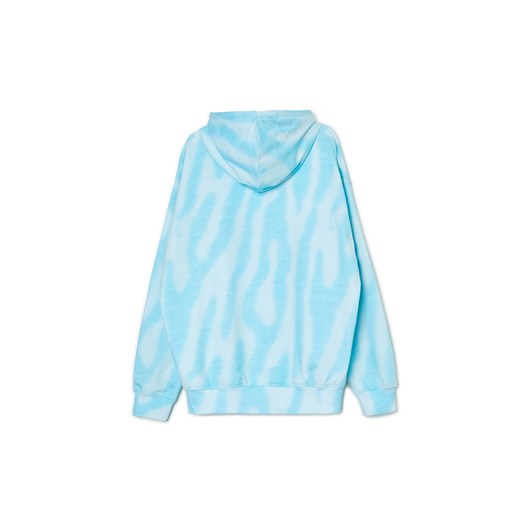 Cropp - Niebieska bluza z kapturem - biały Cropp M Cropp okazja