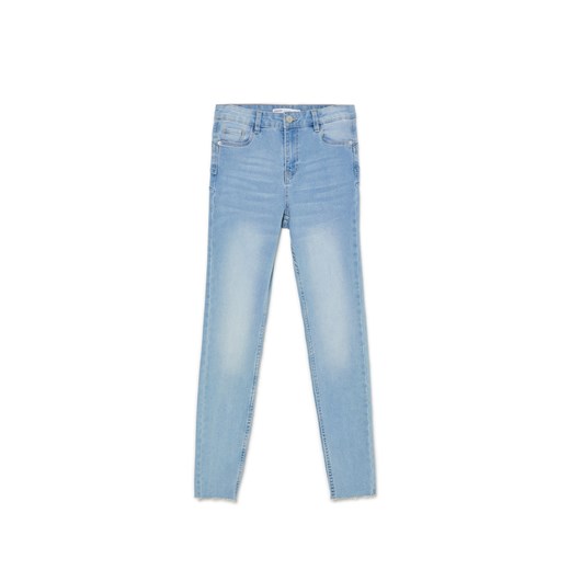 Cropp - Jasnoniebieskie jeansy push up skinny - niebieski Cropp 36 promocja Cropp