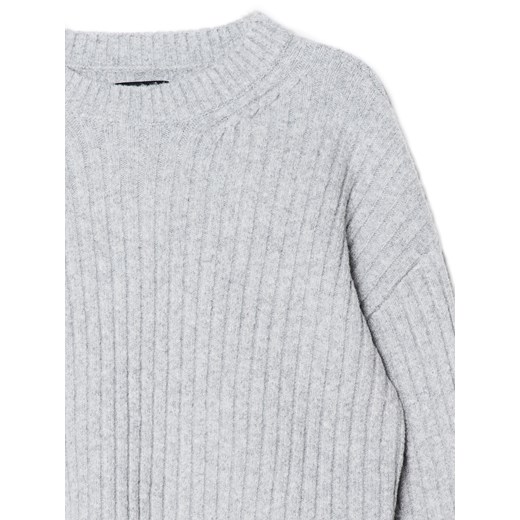 Cropp - Szary sweter basic - jasny szary Cropp L promocyjna cena Cropp