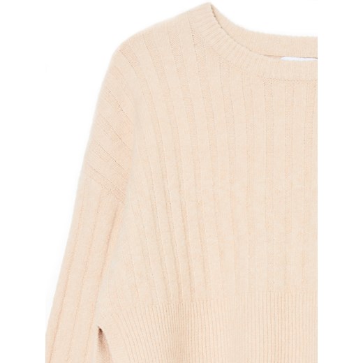 Cropp - Luźny beżowy sweter - beżowy Cropp XL Cropp okazja