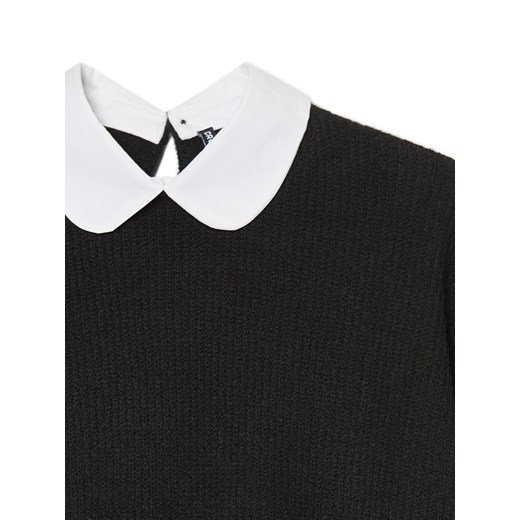 Cropp - Czarny sweter z kołnierzykiem - czarny Cropp XL Cropp