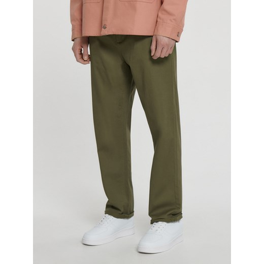 Cropp - Gładkie spodnie chino - zielony Cropp 30 okazyjna cena Cropp