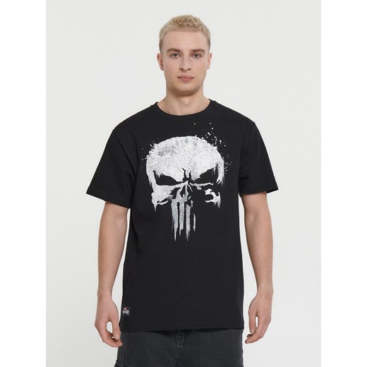 Cropp - Czarny T-shirt Punisher - czarny Cropp XXL Cropp