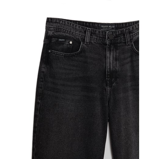 Cropp - Czarne jeansy baggy - czarny Cropp 30/32 promocyjna cena Cropp