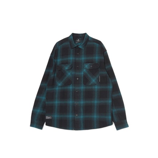 Cropp - Czarno-niebieska koszula w kratę - czarny Cropp XXL Cropp